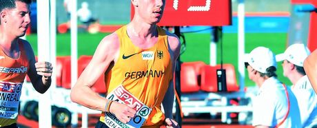 Luca Madeo (LG Filder) bei der U23 EM in Bergen auf der 10.000 Meter Distanz.