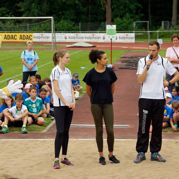 Kinderleichtathletik vor Ort am 28. Juni 2018 in Stuttgart-Degerloch