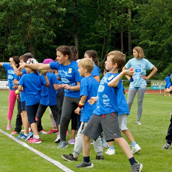 Kinderleichtathletik vor Ort am 28. Juni 2018 in Stuttgart-Degerloch