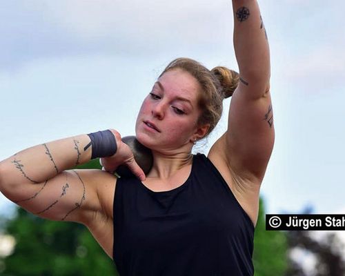 Alina Kenzel steigert sich auf 18,69 Meter