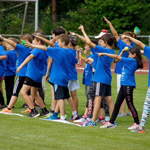 Kinderleichtathletik vor Ort am 28. Juni 2018 in Stuttgart-Degerloch