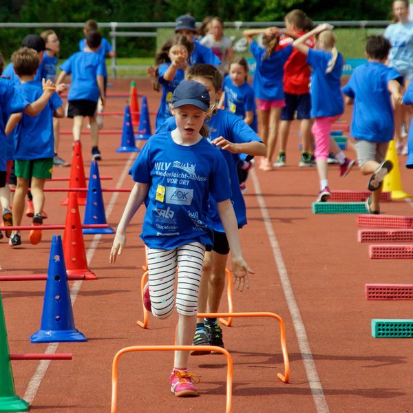 Kinderleichtathletik vor Ort am 28. Juni 2018 in Stuttgart-Degerloch