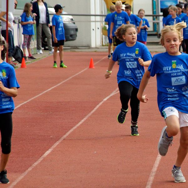 Kinderleichtathletik vor Ort am 28. Juni 2018 in Stuttgart-Degerloch