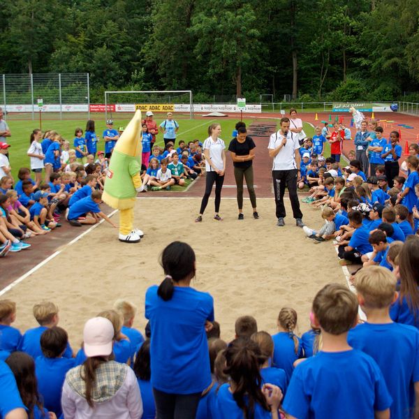 Kinderleichtathletik vor Ort am 28. Juni 2018 in Stuttgart-Degerloch